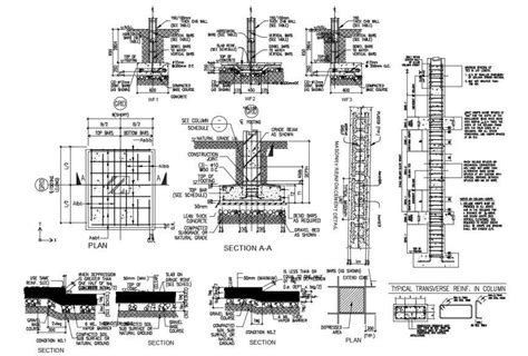 Prefabricated Concrete Slab Construction Cad Drawing Details Dwg File