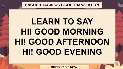 English Tagalog Bicol Translation Youtube