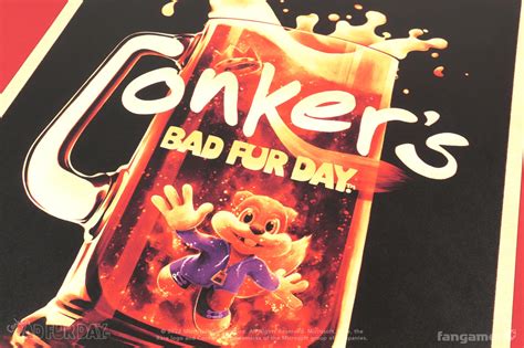 Conkers Bad Fur Day Drunk Tank Poster The Gaming Shelf