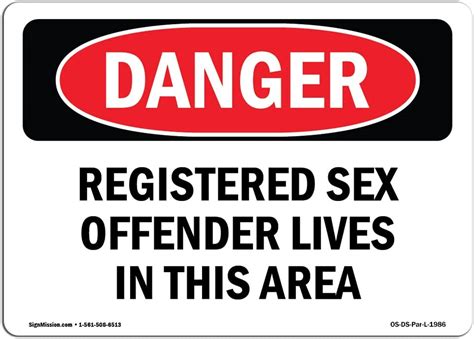 Amazon OSHA Danger Sign Registered Sex Offender Lives In This