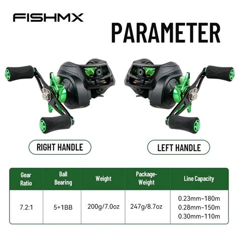 Fishmx Fishing Reel Gear Ratio Max Drag Kg Baitcasting Reel