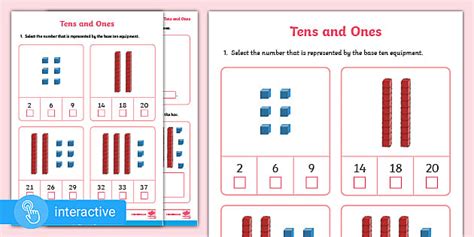 👉 Place Value To 50 Interactive Worksheet White Rose Y1