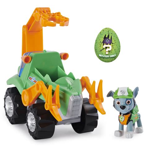 PAW Patrol Dino Rescue Rockys Deluxe Rev Up Vehicle With Mystery