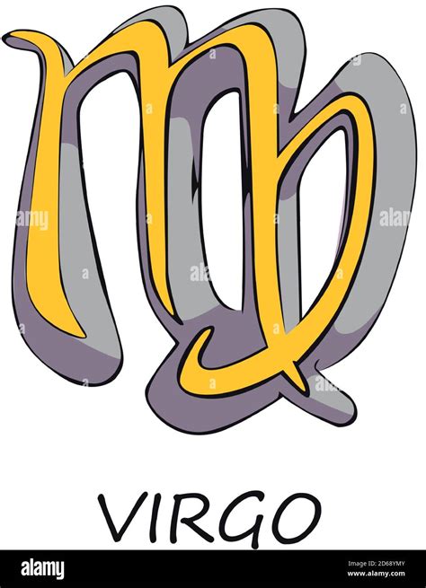 Virgo Zodiac Sign Flat Cartoon Vector Illustration Stock Vector Image