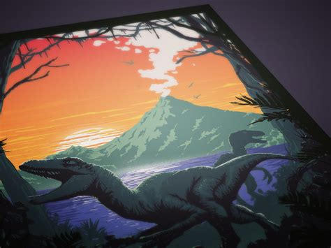 Isla Nublar Travel Poster Jurassic Park Vintage Travel Poster Art