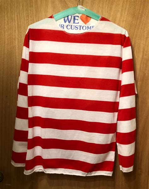 Where S Waldo Costume Halloween Cosplay Shirt Cap Gem