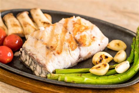 Grilled snapper fish steak stock image. Image of grilled - 103292491