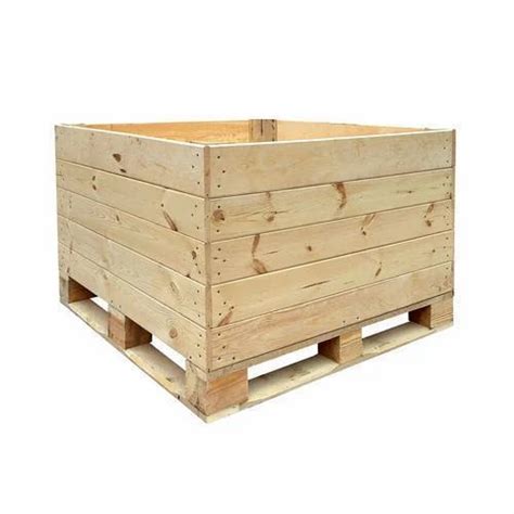 Rectangular Soft Wood Wooden Pallet Box For Packaging At Best Price In