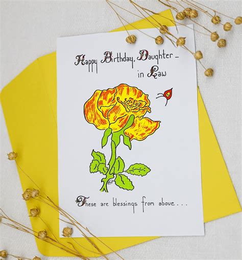 Happy Birthday Daughter In Law Card Blessing From Above Card Card