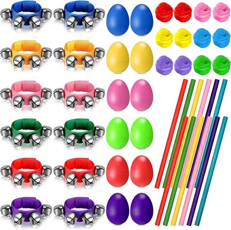 Gemscream 48 Pcs Shaker Musical Instruments 12 Egg Shaker