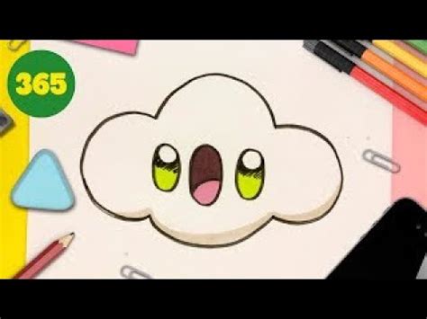 HOW TO DRAW A CUTE CLOUD STEP BY STEP YouTube