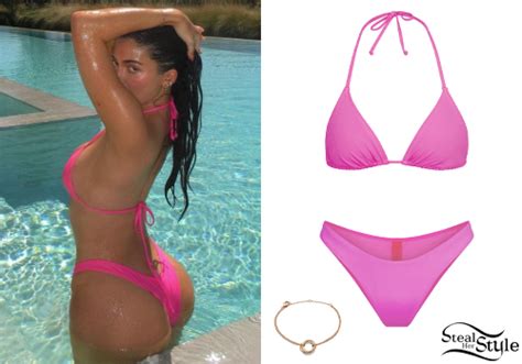 Kylie Jenner Pink Triangle Bikini