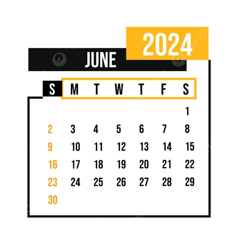 2024年6月日曆設計簡約風格 向量 2024年日历 月曆 2024年6月向量圖案素材免費下載，png，eps和ai素材下載 Pngtree