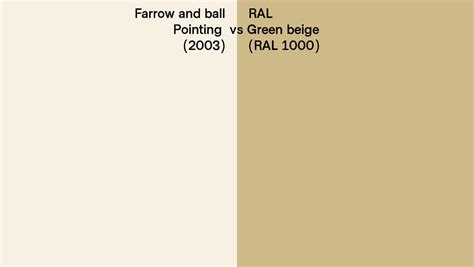 Farrow And Ball Pointing 2003 Vs Ral Green Beige Ral 1000 Side By Side Comparison