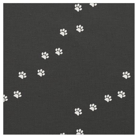 Cat Paw Prints Fabric | Zazzle