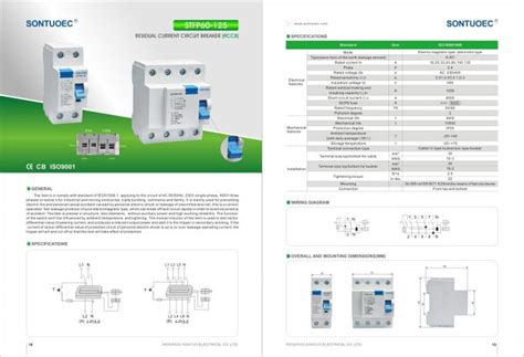 30ma Single Phase 2 Pole Rccb Circuit Breaker Sontuoec