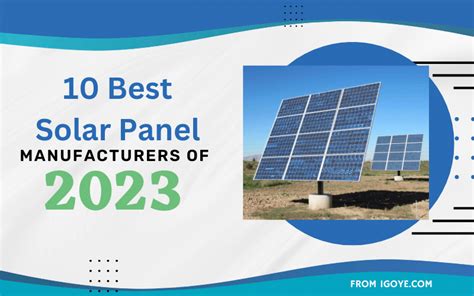 Best Solar Panel Manufacturers In List