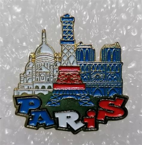 Paris France Vintage Spilla Pin Badge En M Tal Maill Ann Es Eur