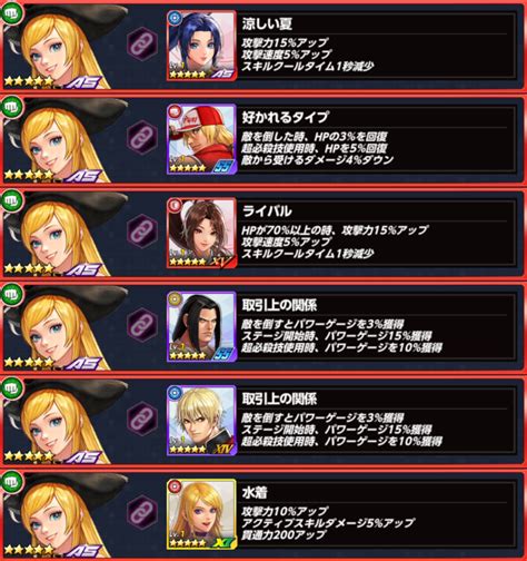 As まぶしい海のジェニーのステータス すぷーの偏食ゲームレビュー！（kof All Star Wiki跡地） ゲームウィキjp