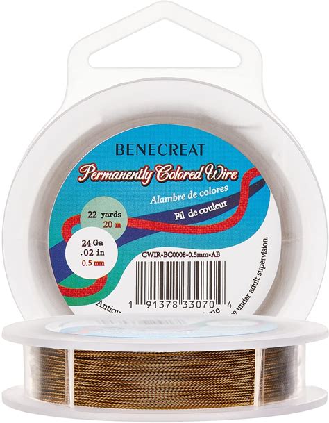 BENECREAT 24 Gauge 0 5mm Tarnish Resistant Twist Copper Wire 65 5 Feet