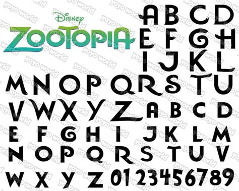 Zootopia Font, Zootopia Svg, Zootopia Font Svg, Zootopia Font Cricut ...