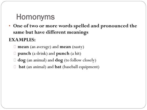 Ppt Synonyms Antonyms Homonyms Powerpoint Presentation Free