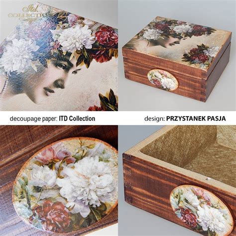 Papier ryżowy decoupage R1367 kwiaty Peonie twarz kobiety