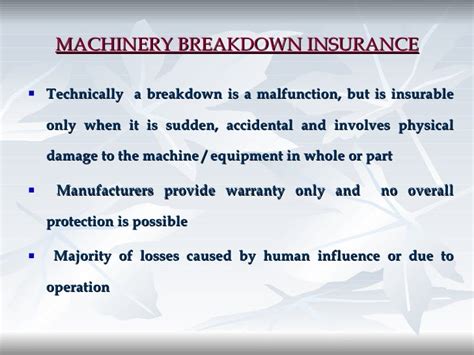 Machinery Breakdown Insurance