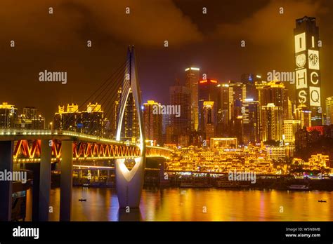 File Night View Of The Qiansimen Jialing River Bridge Leading To