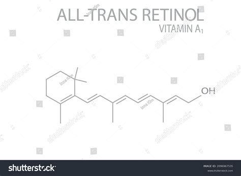 Vitamin A1 Retinol Molecular Structure Stock Vector Royalty Free