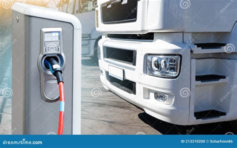 Electric Truck with Charging Station Stock Photo - Image of charging, zero: 213310200