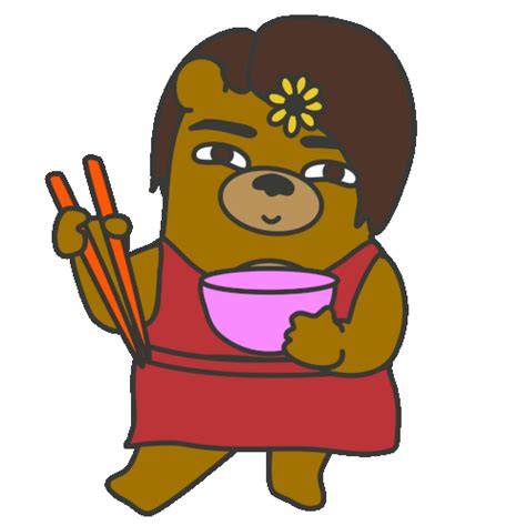 Maludbear Fafa Sticker Maludbear Fafa Chopsticks Discover Share Gifs