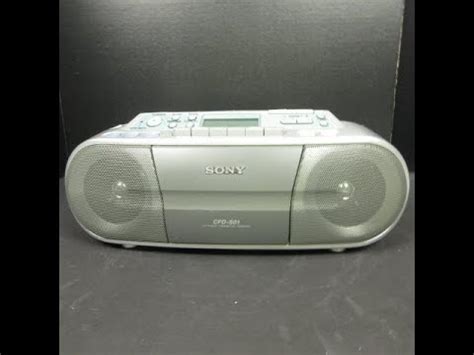 Sony Cfd S Cd Radio Cassette Tape Fm Am Portable Silver Boombox