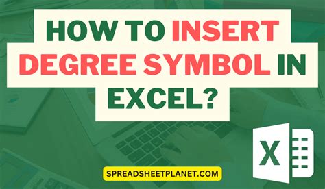 How To Insert Degree Symbol In Excel 5 Easy Ways