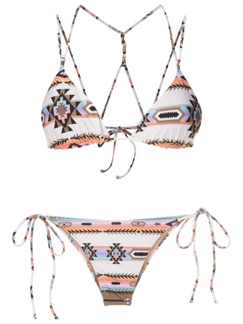 Triya Alice Geometric Print Bikini Farfetch