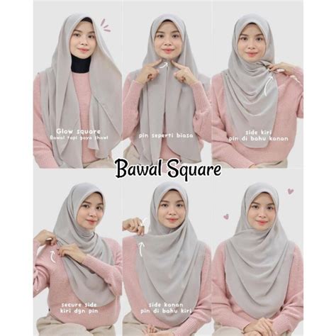 Jual Bawal Square Bawal Shawl Jilbab Segi Empat Jilbab Malaysia