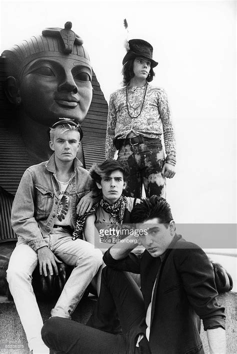 British rock group The Cult posed in London in 1984. Left to right ...