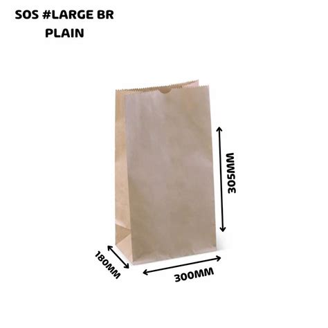 SOS LARGE BR Brown Bag For Packaging Capacity 3 Kg At Rs 3 90 Piece