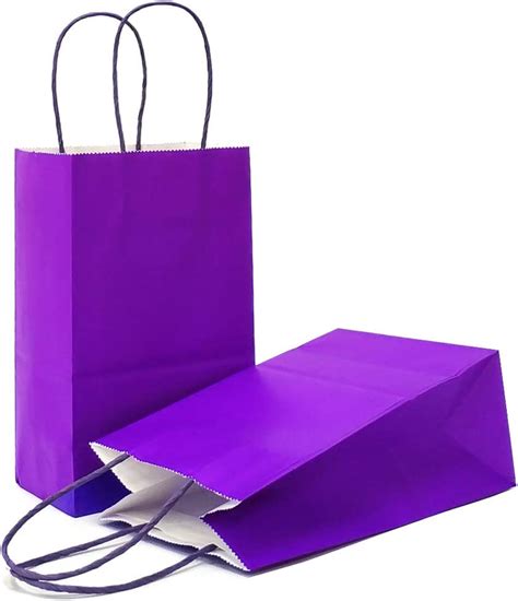 AZOWA Gift Bags Small Kraft Paper Bags With Handles 13 X 21 X 8 CM