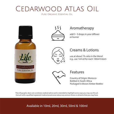 Cedarwood Atlas Essential Oil Pure Organic Essential Oils