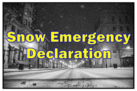 Snow Emergency January 24 25 2023 Clearfield Pa