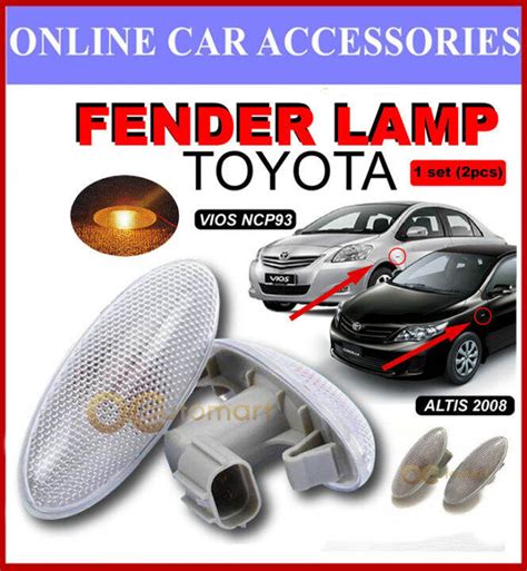 1 Set Toyota Vios NCP93 Altis 2008 2012 Fender Lamp Signal Light