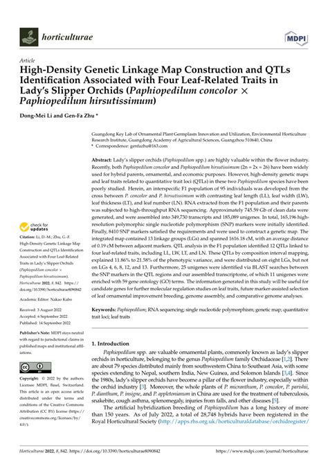 Pdf High Density Genetic Linkage Map Construction And Qtls