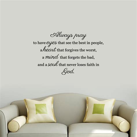 Charlton Home® Always Pray Wall Decal & Reviews | Wayfair