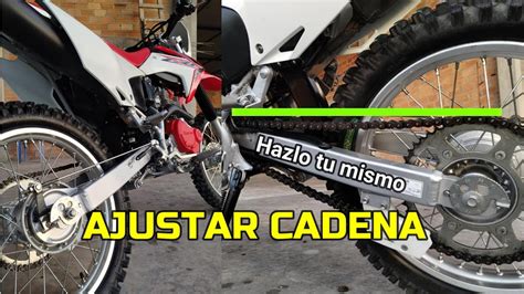 Como Ajustar La Cadena De La Moto Youtube