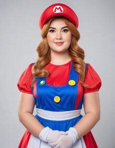 Female Mario Costume Plus Size Face Swap Insert Your Face Id