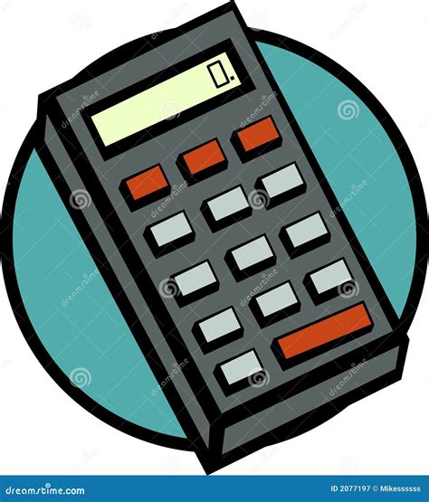 Electronic Calculator Vector Illustration Stock Vector Illustration