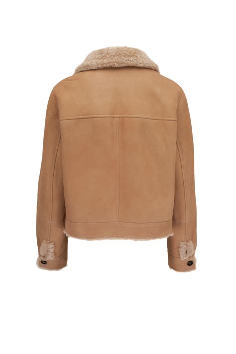 Brunello Cucinelli Beige Shearling Reversible Jacket