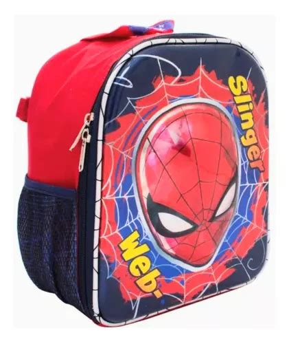 Kit Mochila Spiderman Primaria Lonchera Combo Hombre Ara A Marvel Ni O