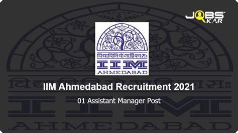 Iim Ahmedabad Recruitment 2021 Apply Online For Assistant Manager Post